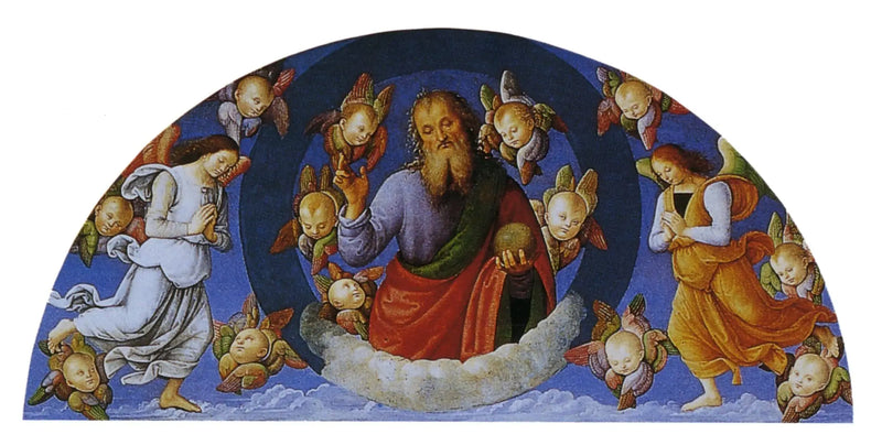 Bóg Ojciec błogosławiący wśród aniołów - Pietro Perugino