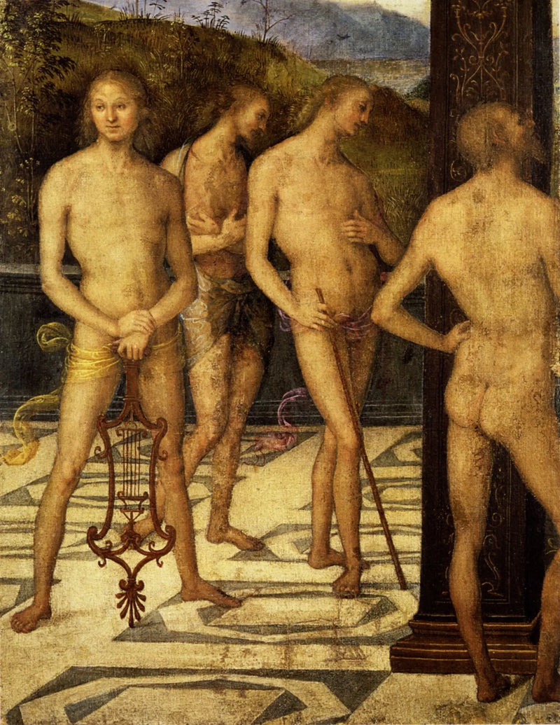 Cztery postacie męskie - Pietro Perugino