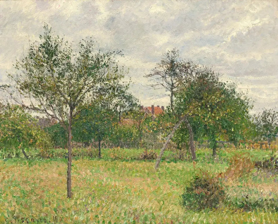 Reproduction du tableau « Automne, Matin, Nuageux, Eragny - Camille Pissarro » par Alpha Reproduction en peinture à l’huile
