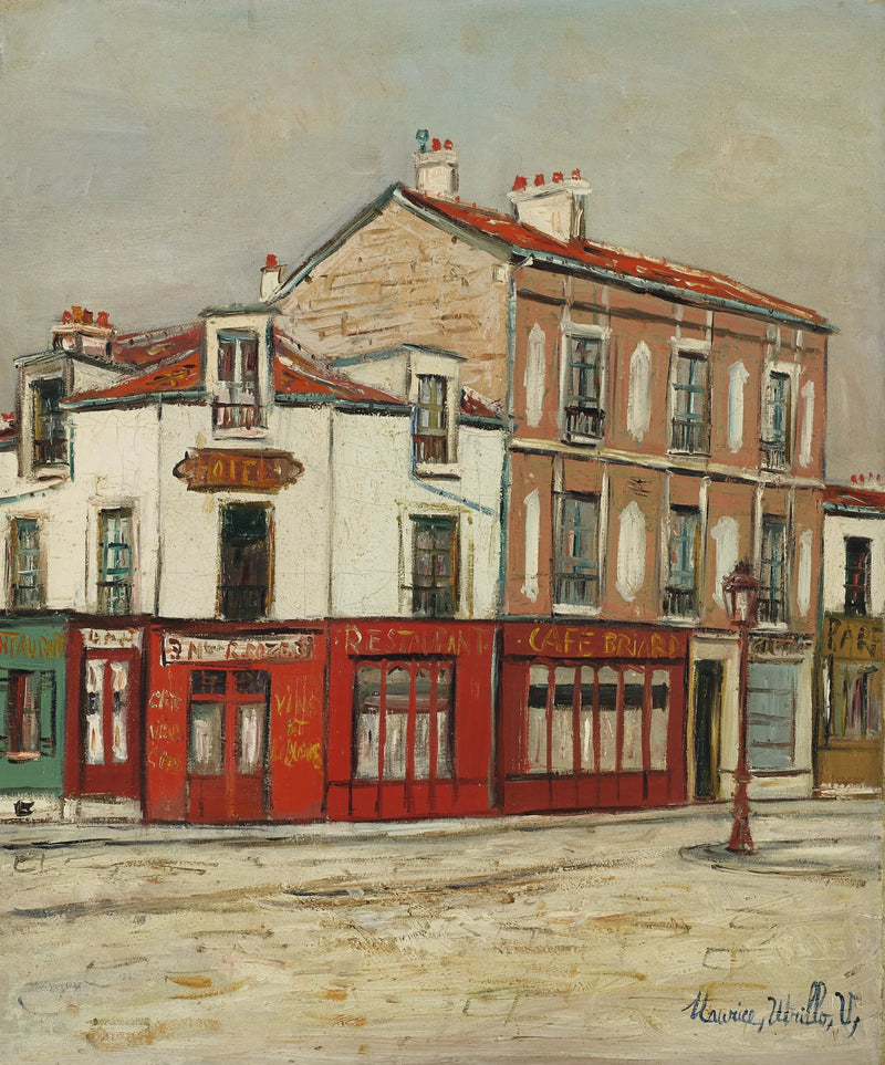 Place du marché au Vésinet (1940) - Maurice Utrillo