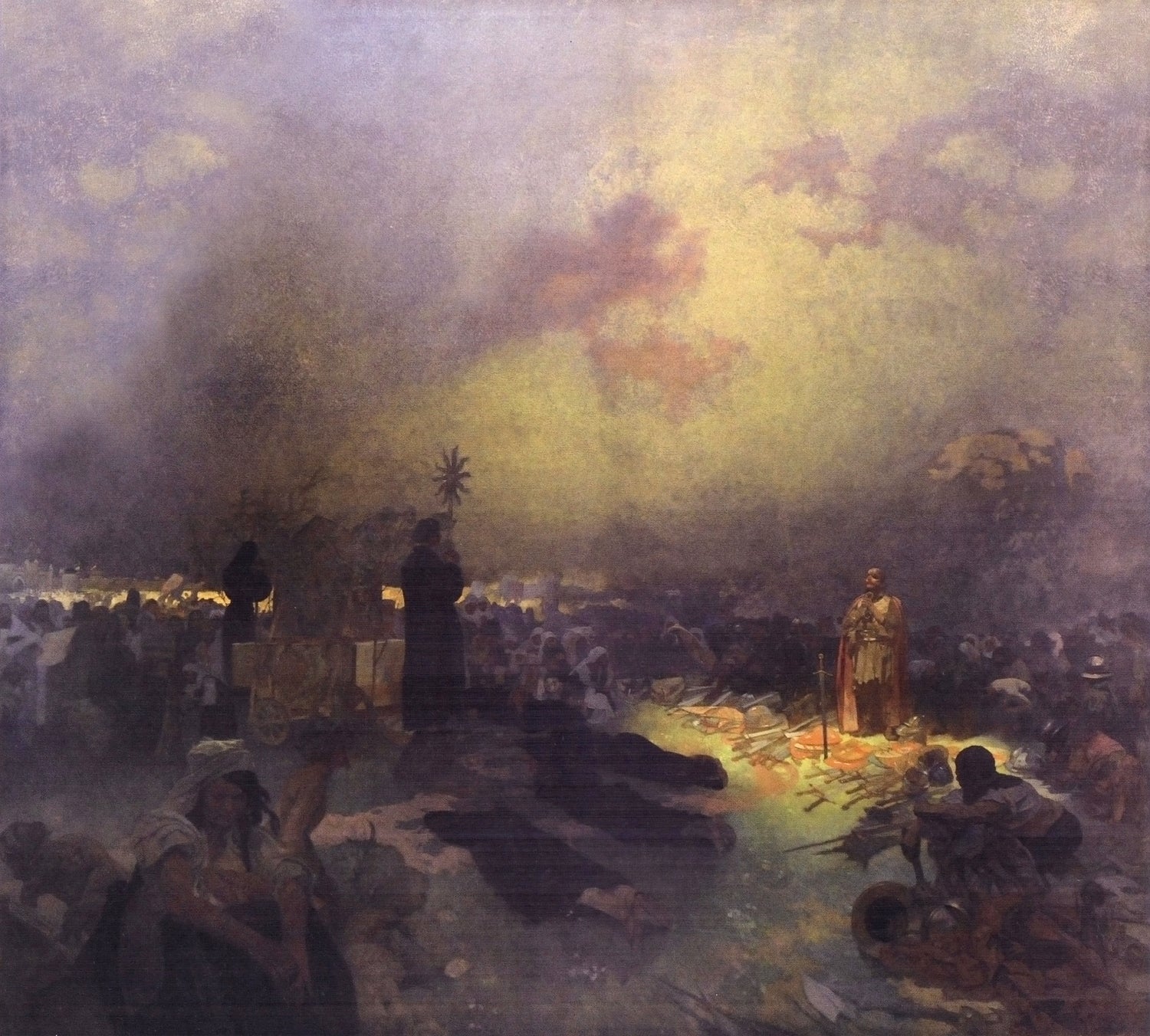 Po bitwie na wzgórzu Vitkov - Alphonse Mucha