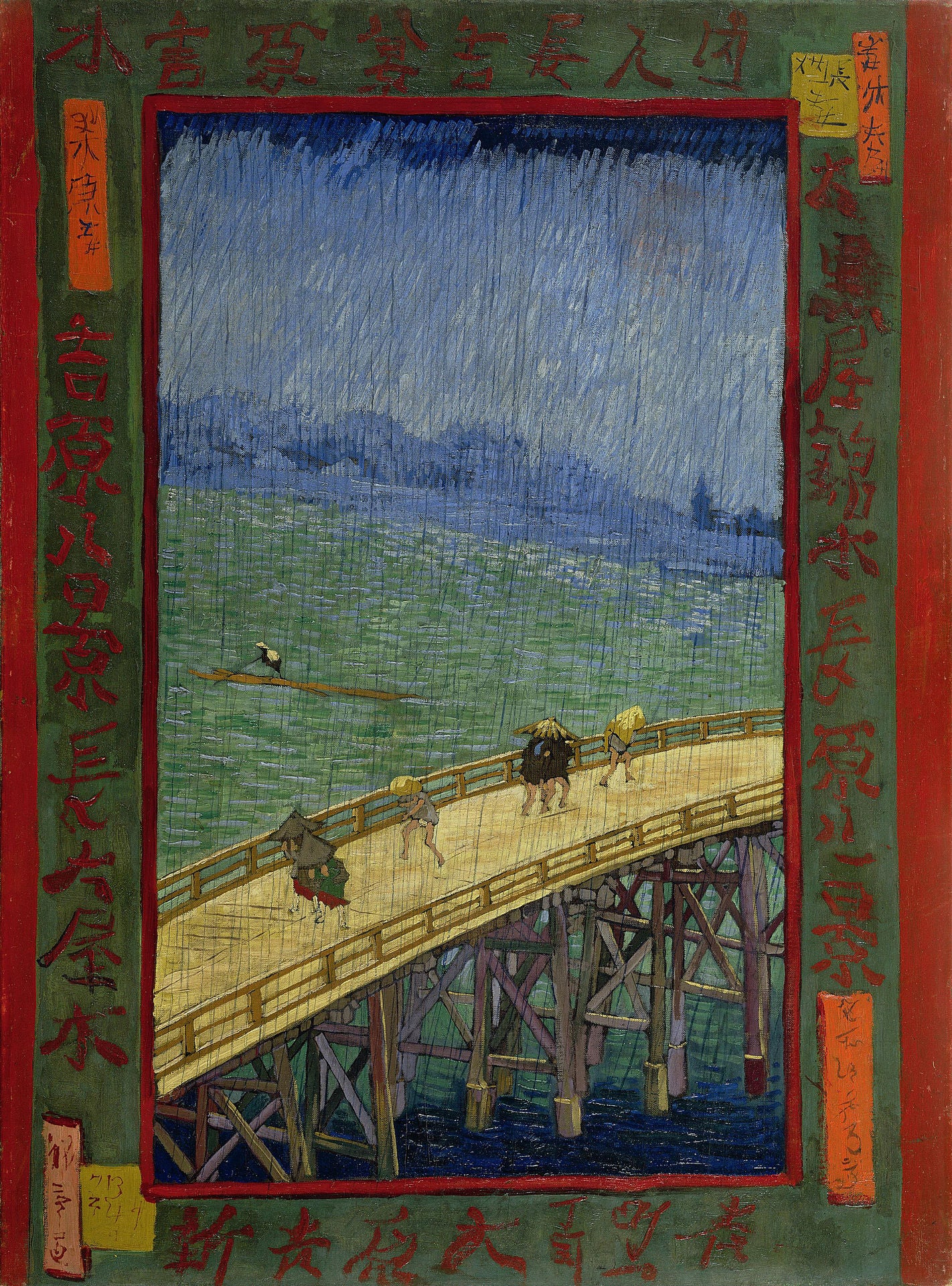 🌧️ Most w deszczu (według Hiroshige) – Vincent van Gogh (1887)