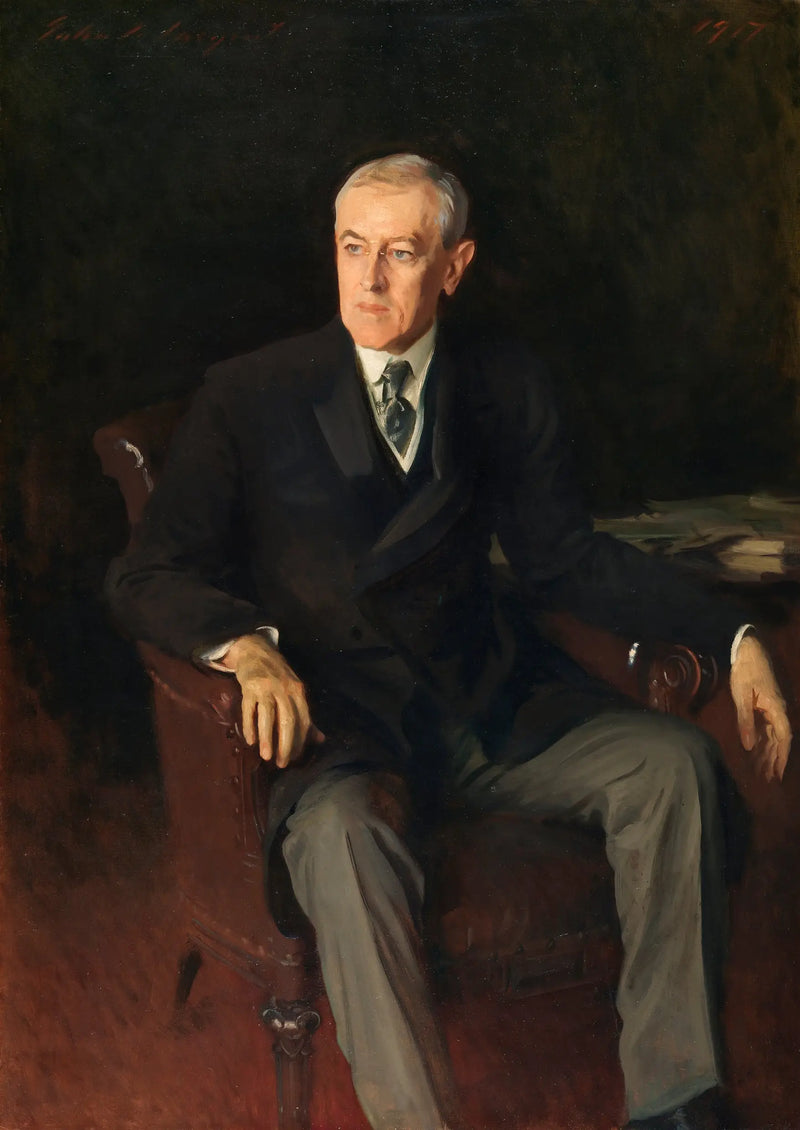 Portret Woodrowa Wilsona (1856-1924), prezydenta amerykańskiego - John Singer Sargent