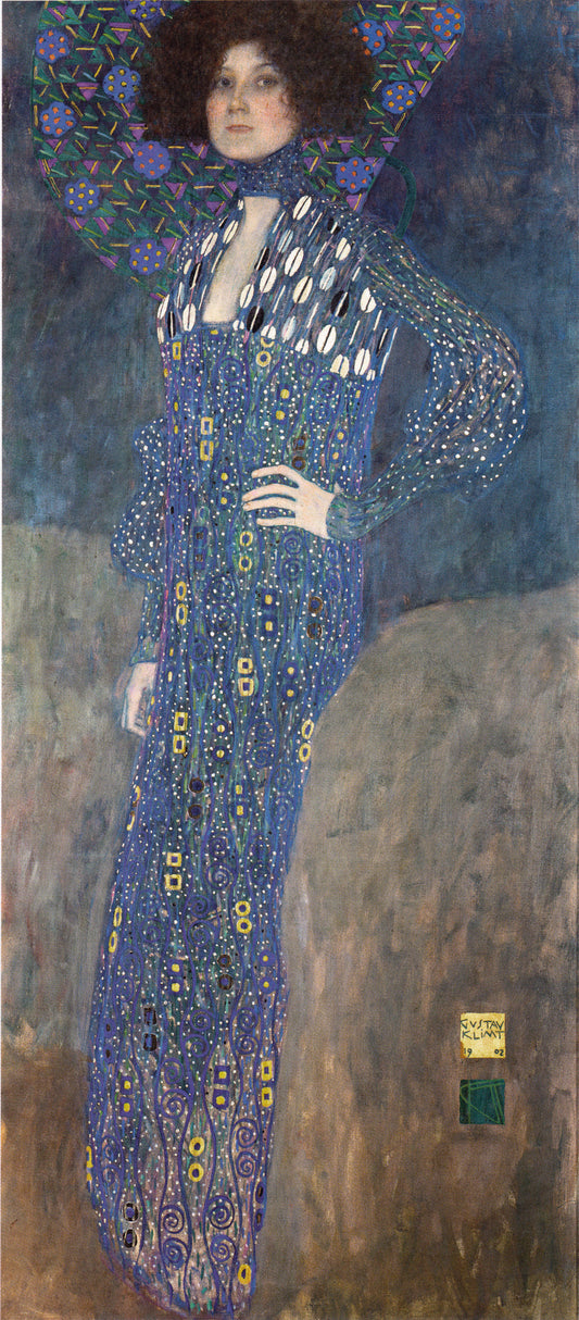 💙 Portret Emilie Flöge – Gustav Klimt (1902)