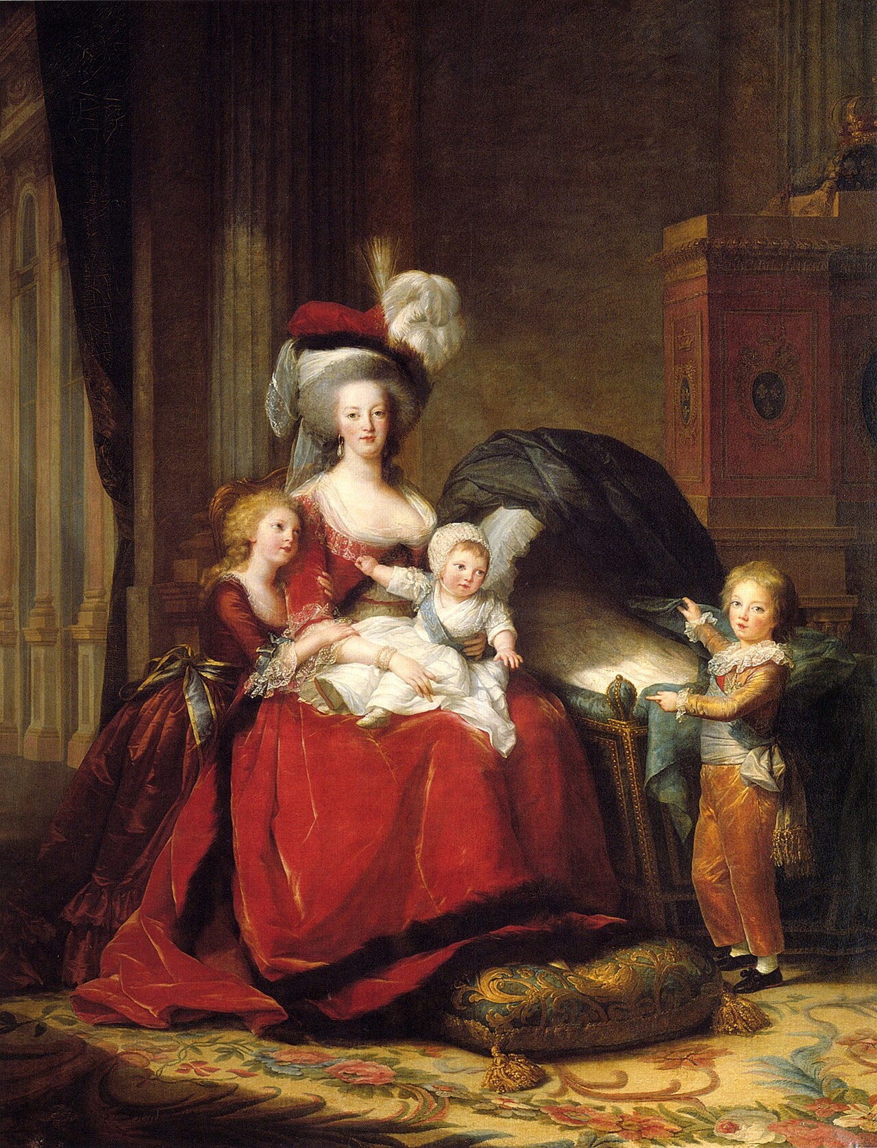 Portret Marii Antoniny z dziećmi – Élisabeth Louise Vigée Le Brun (1787)