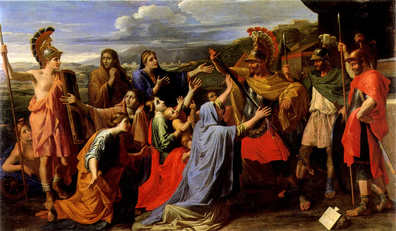 Coriolan dostarczony przez swoją rodzinę - Nicolas Poussin