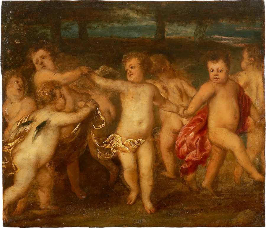 Putti wykonujące rondo - Antoine van Dyck