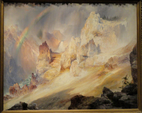 Arc-en-ciel sur le Grand Canyon de Yellowstone - Thomas Moran
