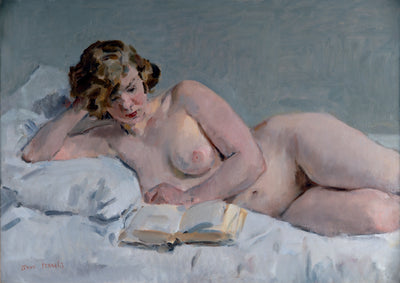 lecture allongée nue - Isaac Israëls - Alpha Reproduction