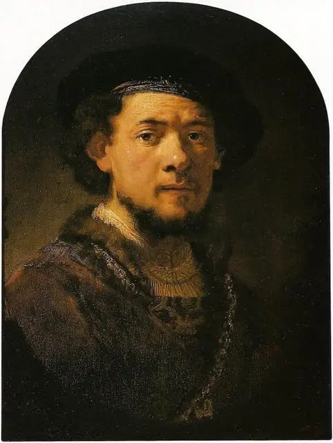 Autoportret z złotym łańcuchem - Rembrandt