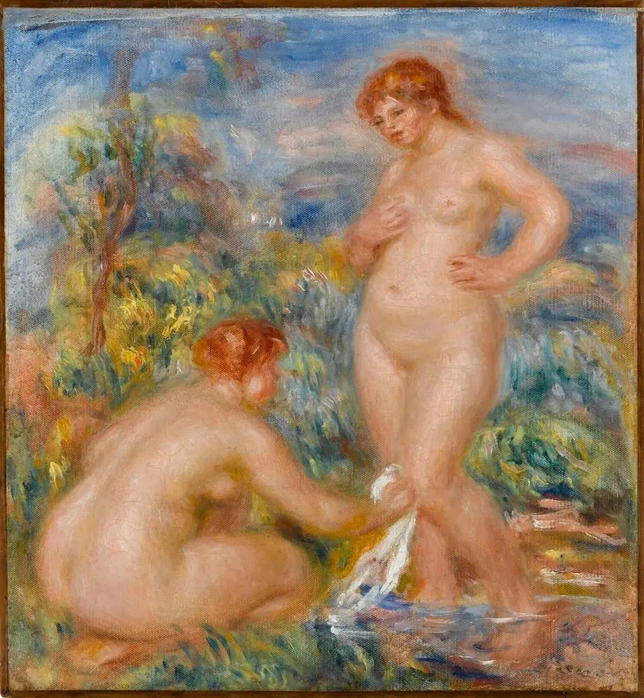 Reproduction du tableau « Deux baigneuses - Pierre-Auguste Renoir » par Alpha Reproduction en peinture à l’huile
