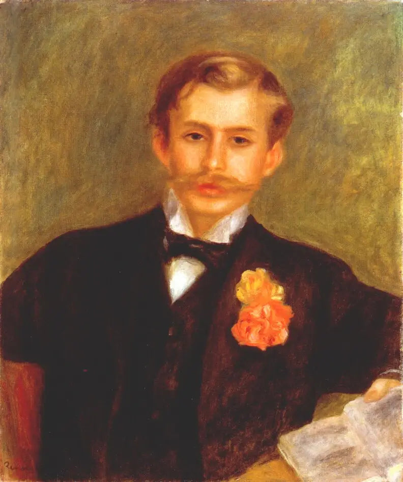 Młody mężczyzna z goździkiem - Pierre-Auguste Renoir