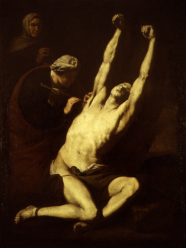 Święty Sebastian wspierany przez Świętą Ireneę - Jusepe de Ribera