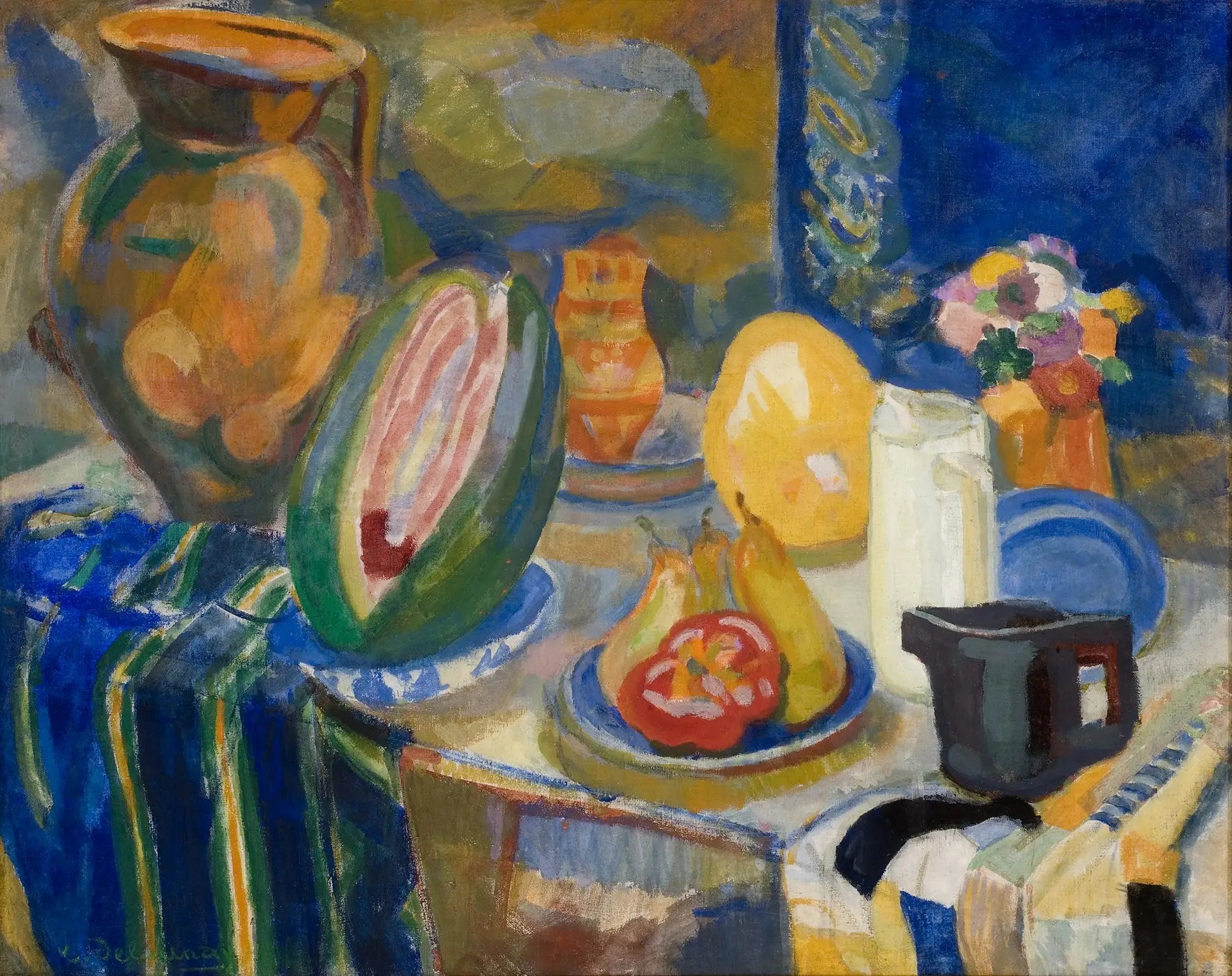 Reproduction du tableau « Nature morte portugaise - Robert Delaunay » par Alpha Reproduction en peinture à l’huile