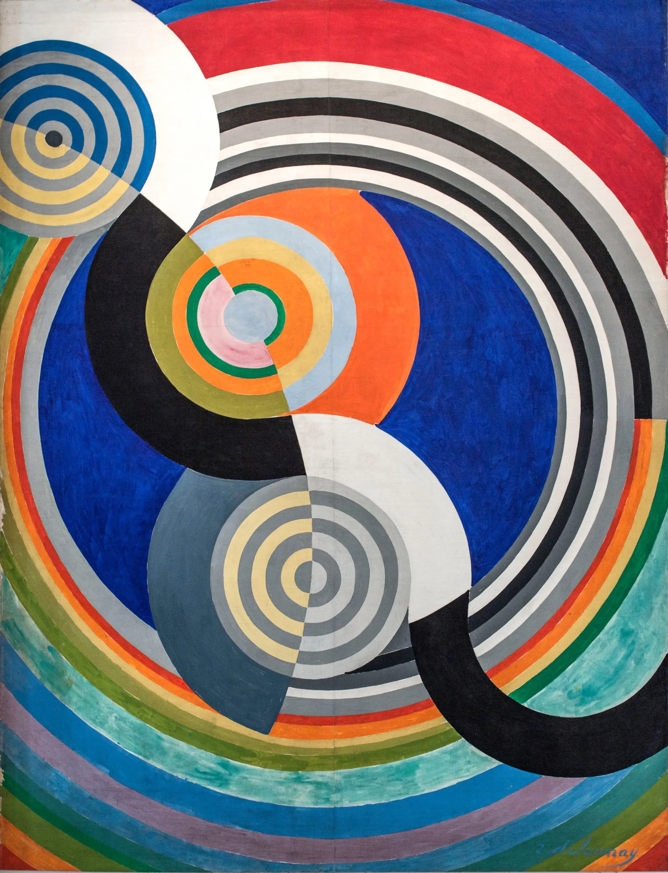 Reproduction du tableau « Rythme n°2, décoration pour le salon des Tuileries - Robert Delaunay » par Alpha Reproduction en peinture à l’huile