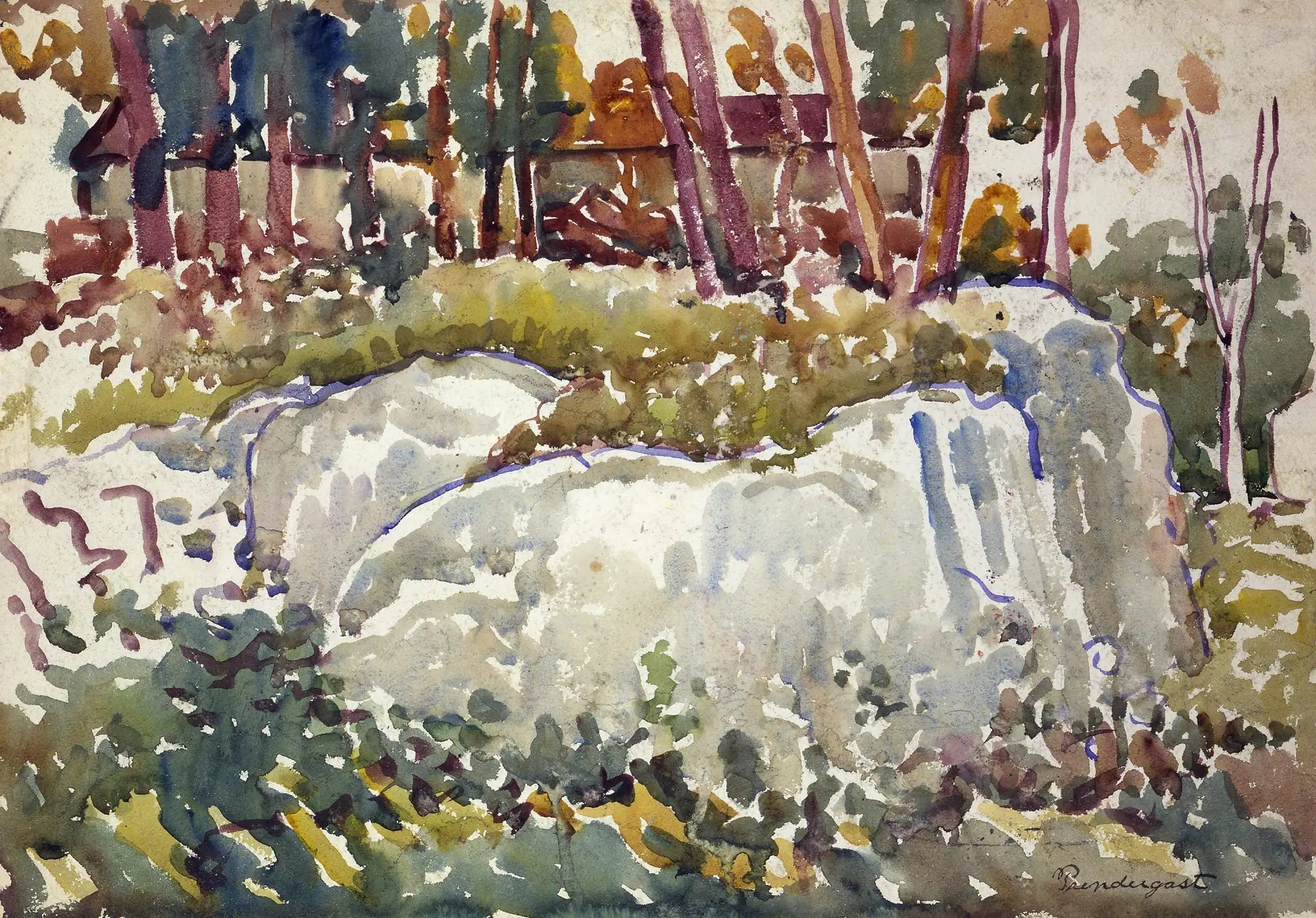 Rochers Maine - Maurice Prendergast - Alpha Reproduction