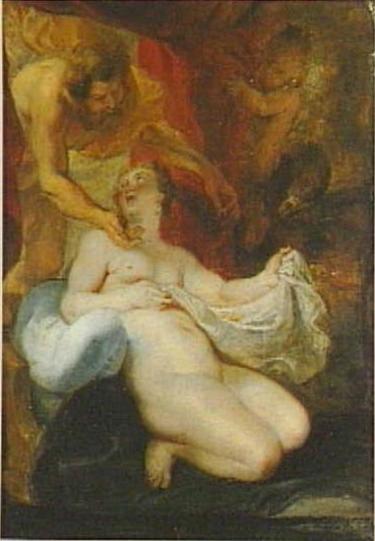Danae przyjmująca Jowisza pod postacią deszczu złota (Owidiusz, Metamorfozy 4:611) - Peter Paul Rubens