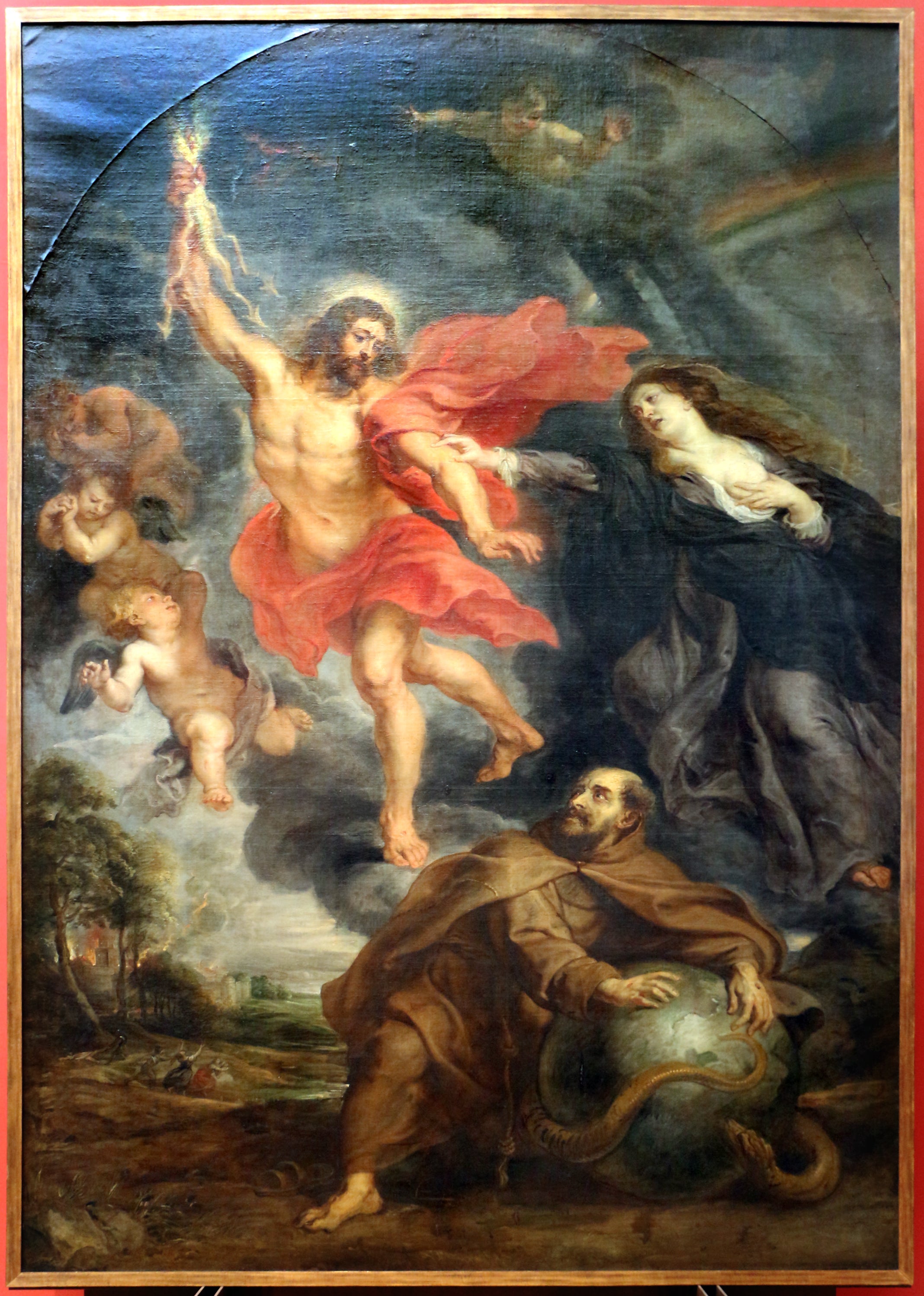 Wstawiennictwo Dziewicy i Świętego Franciszka powstrzymujące boskie pioruny - Peter Paul Rubens