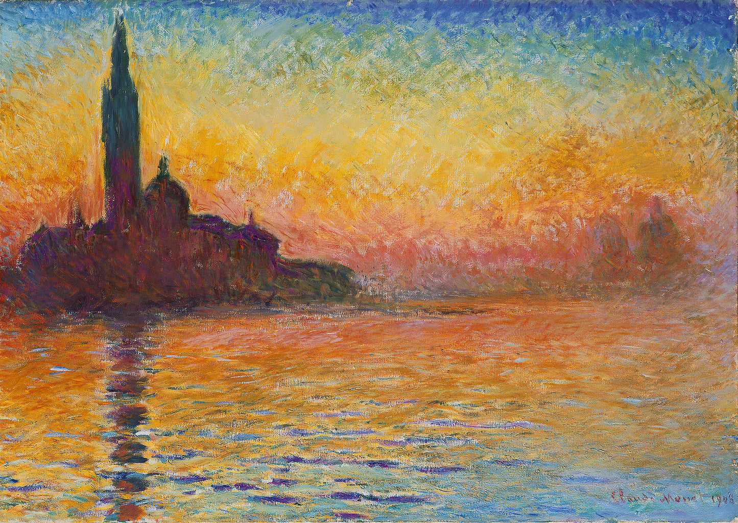 Saint-Georges Majeur o zmierzchu – Claude Monet, 1908