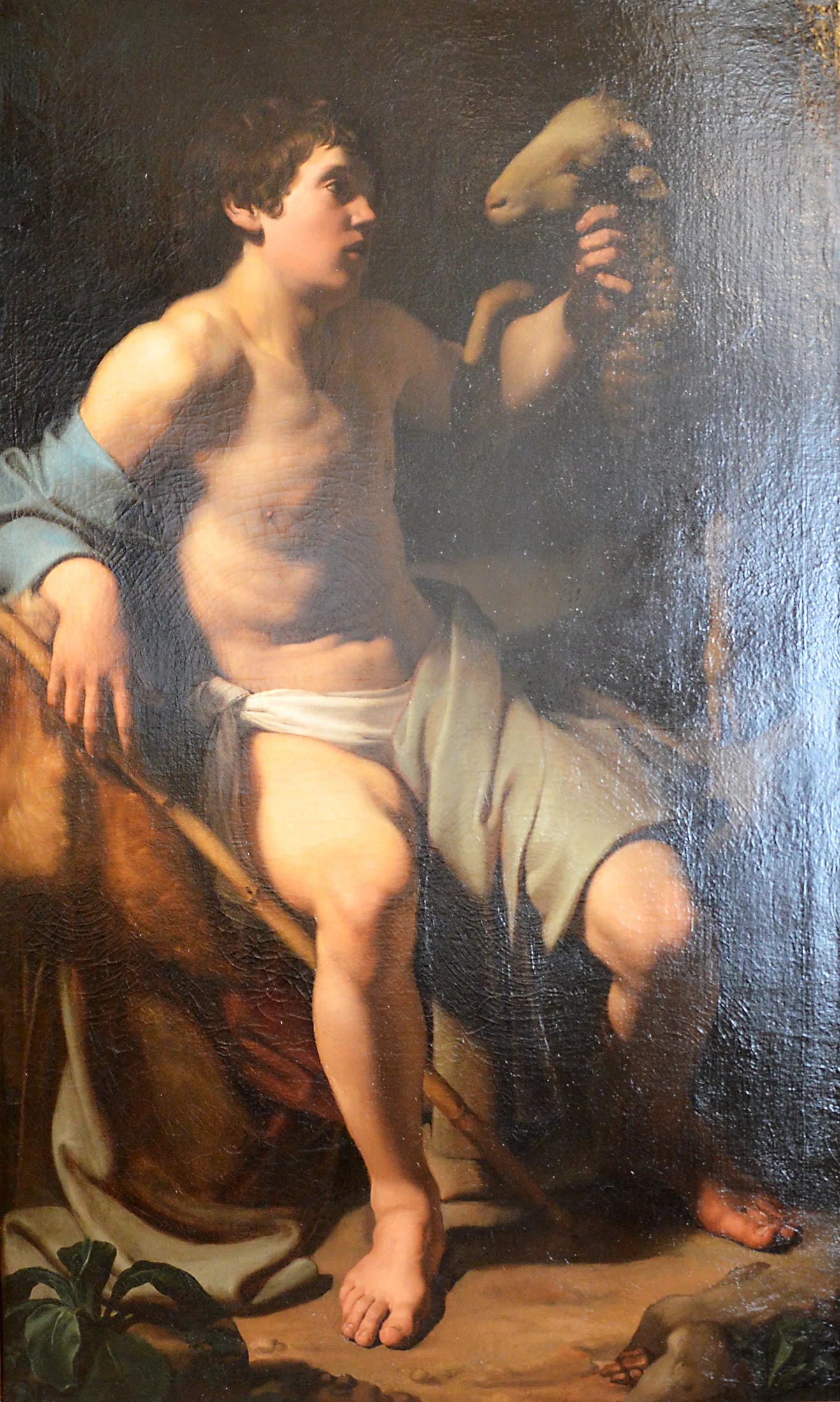 Saint Jean-Baptiste locataire un mouton - Bartolomeo Manfredi image 1 reproduction réalisée par Alpha Reproduction