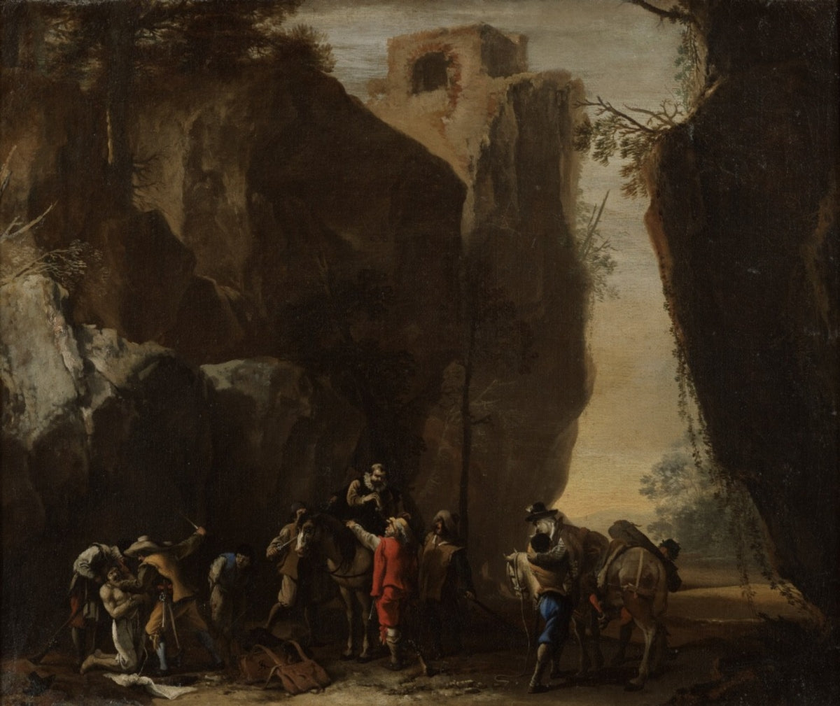 Des bandits détroussent des voyageurs - Salvator Rosa