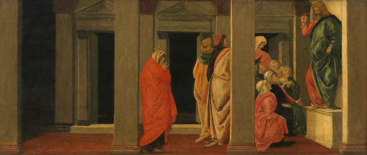 Chrystus nauczyciel (predella, panel jeden) - Sandro Botticelli