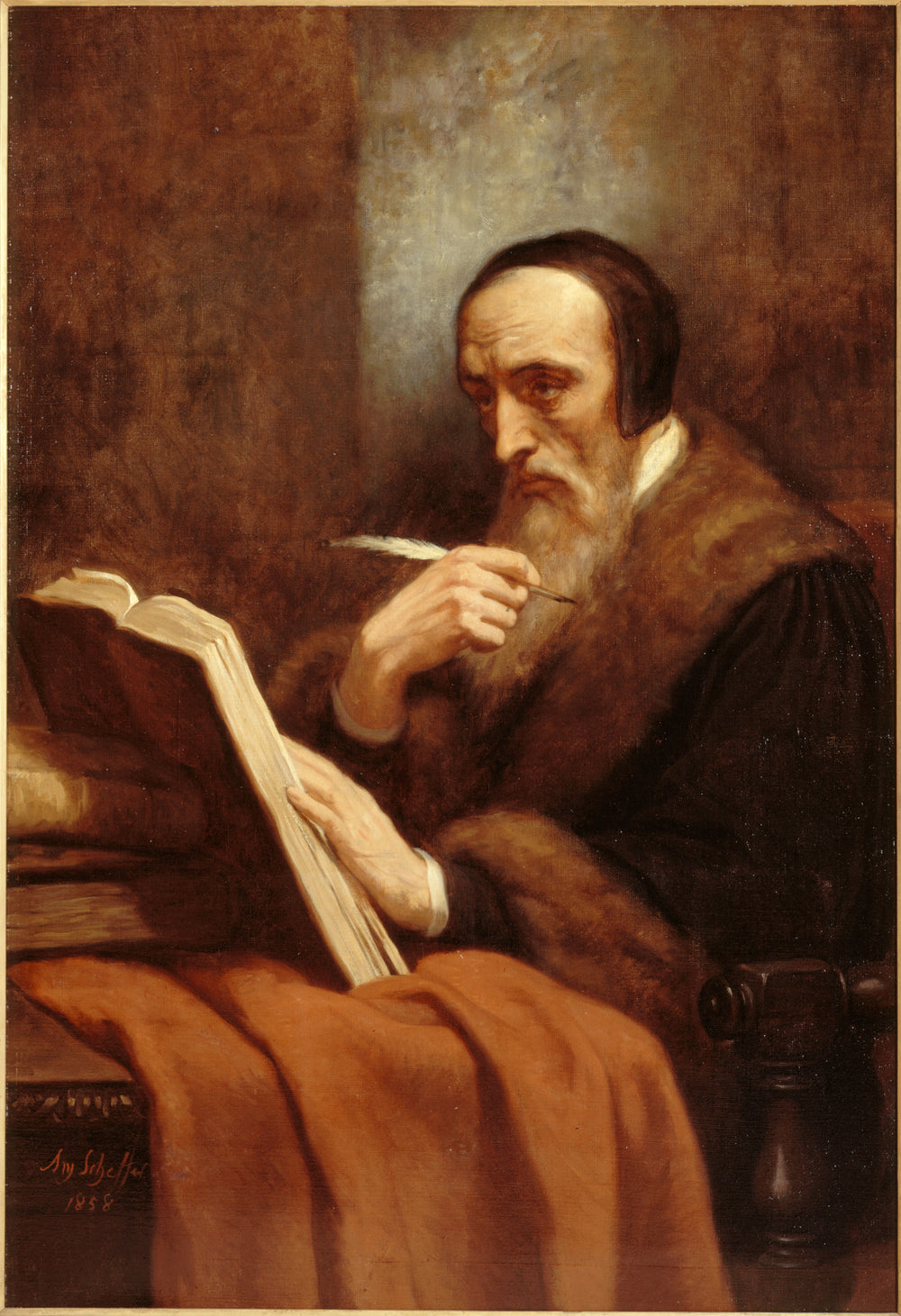 Portrait de Calvin - Ary Scheffer - Alpha Reproduction
