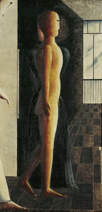 Femme nue et figure approchant - Oskar Schlemmer