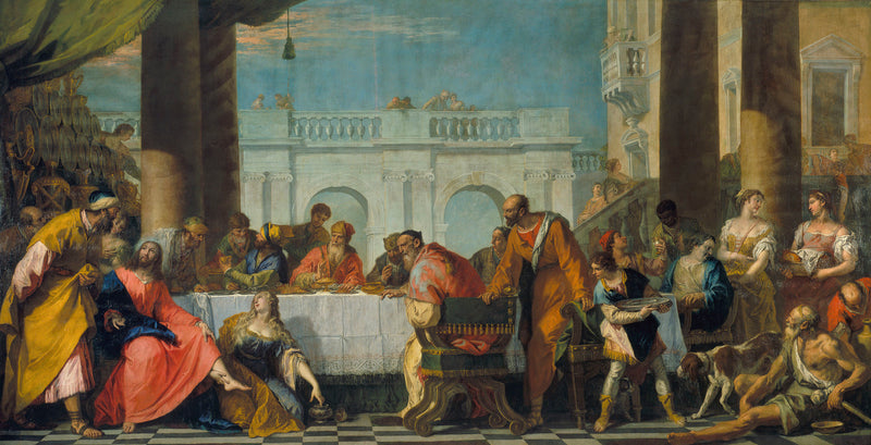 Madeleine namaszczająca stopy Chrystusa - Sebastiano Ricci