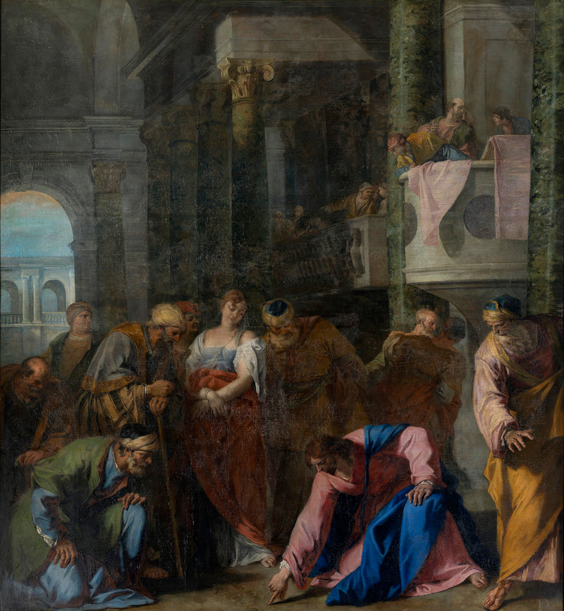 Kobieta cudzołożna - Sebastiano Ricci