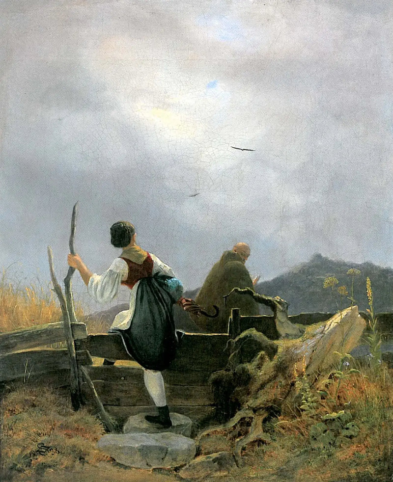 Mleczarka i Mnich - Carl Spitzweg