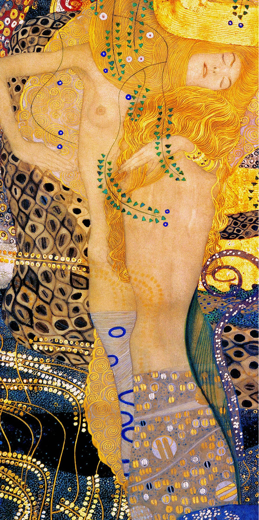 🐍✨ Wodny wąż II – Gustav Klimt (1904–1907)