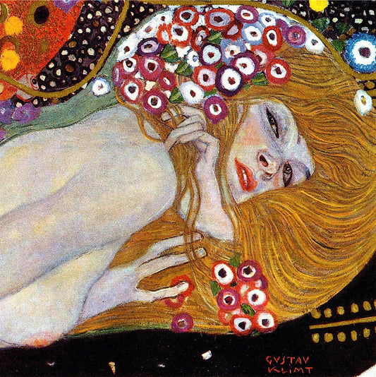 🐍 Węże wodne II (Szczegół) – Gustav Klimt (1904–1907)