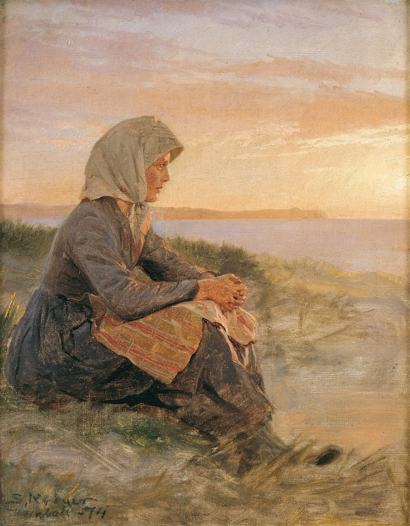 Córka rybaka siedząca, Hornbæk - Peder Severin Krøyer