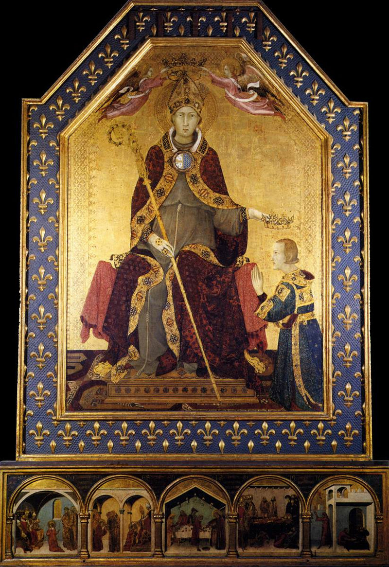 Święty Ludwik z Tuluzy korona Robertowi d'Anjou - Simone Martini