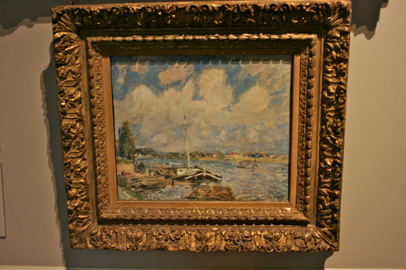 Statki na Sekwanie - Alfred Sisley
