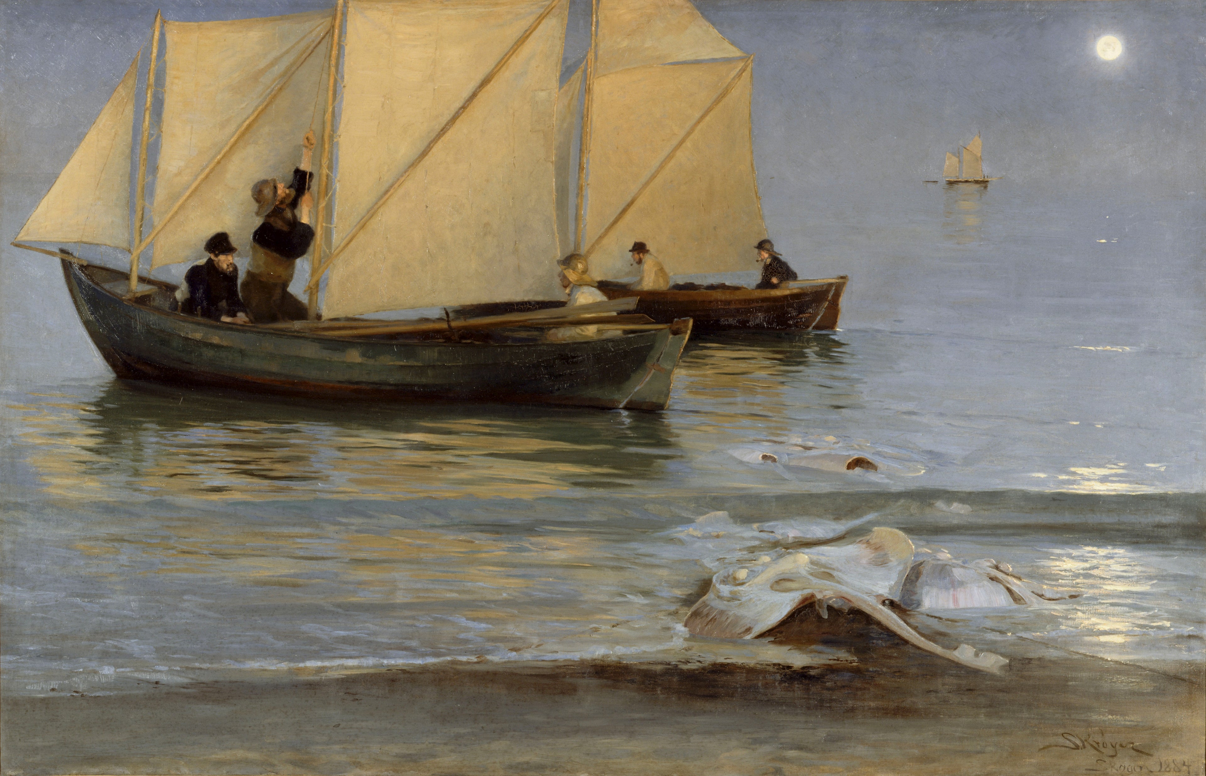 Łodzie rybackie - Peder Severin Krøyer