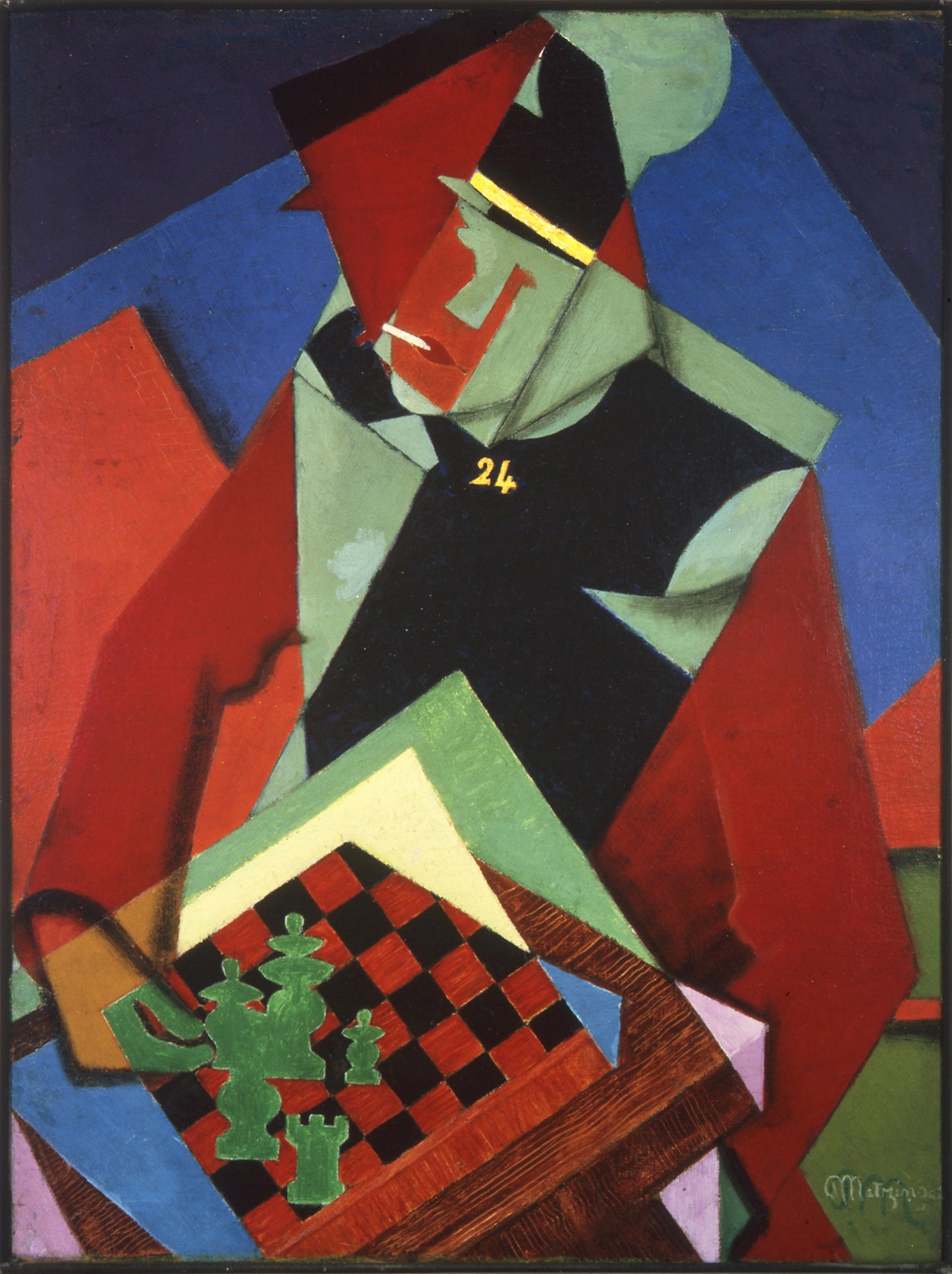 Żołnierz przy grze w szachy – Jean Metzinger (1914–1915)