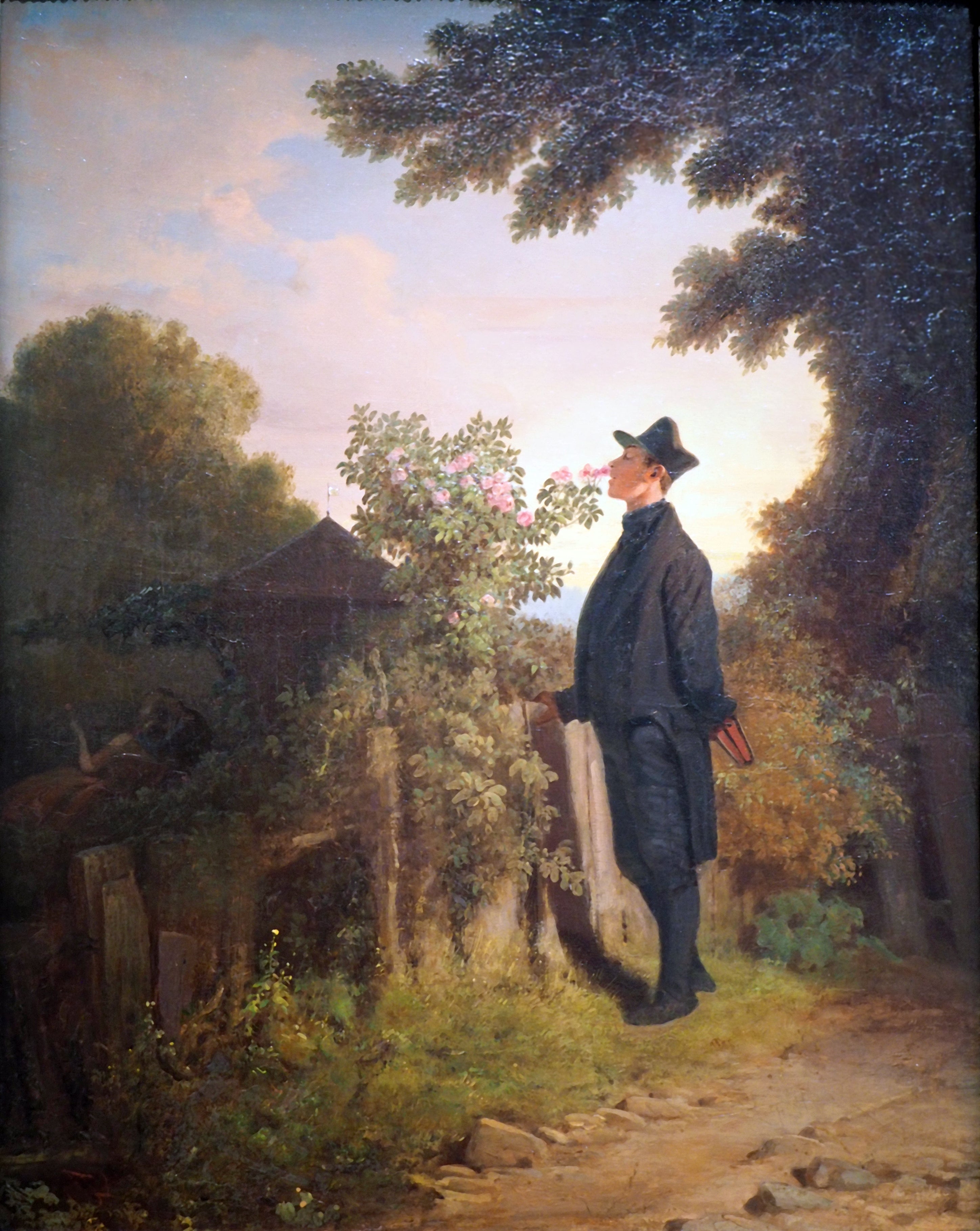 Kochanek róż - Carl Spitzweg