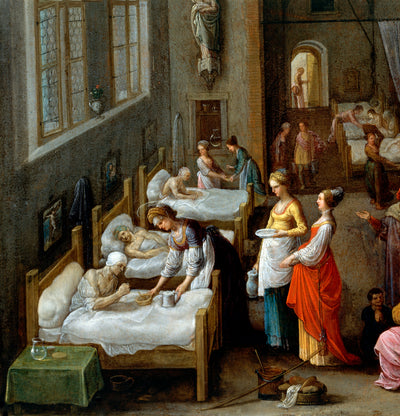 Élisabeth de Hongrie en visite à l'hôpital - Adam Elsheimer