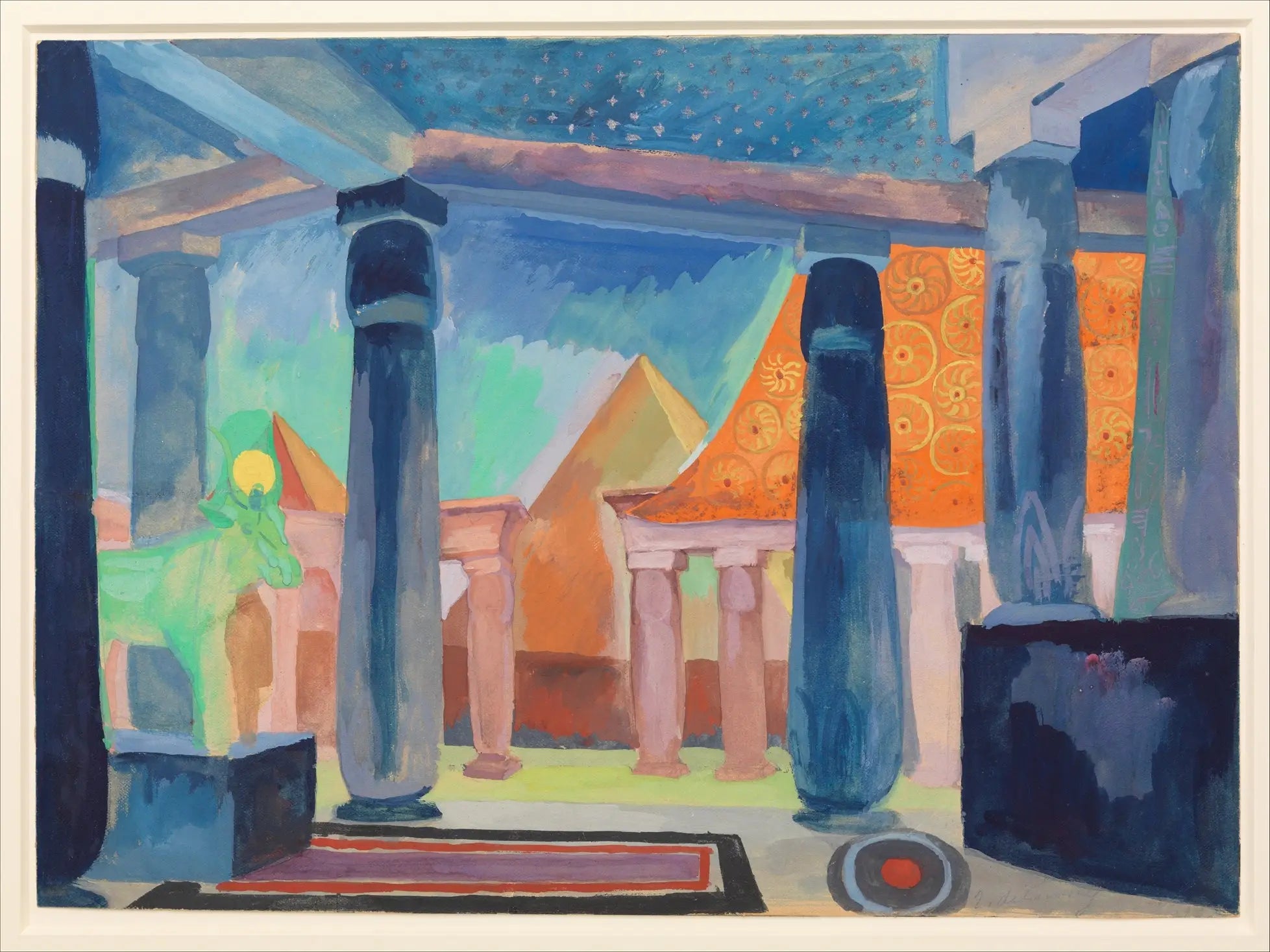 Reproduction du tableau « Scénographie pour Cléopâtre - Robert Delaunay » par Alpha Reproduction en peinture à l’huile