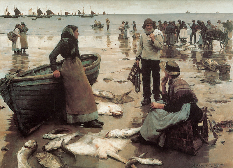 Une vente de poisson - Stanhope Forbes