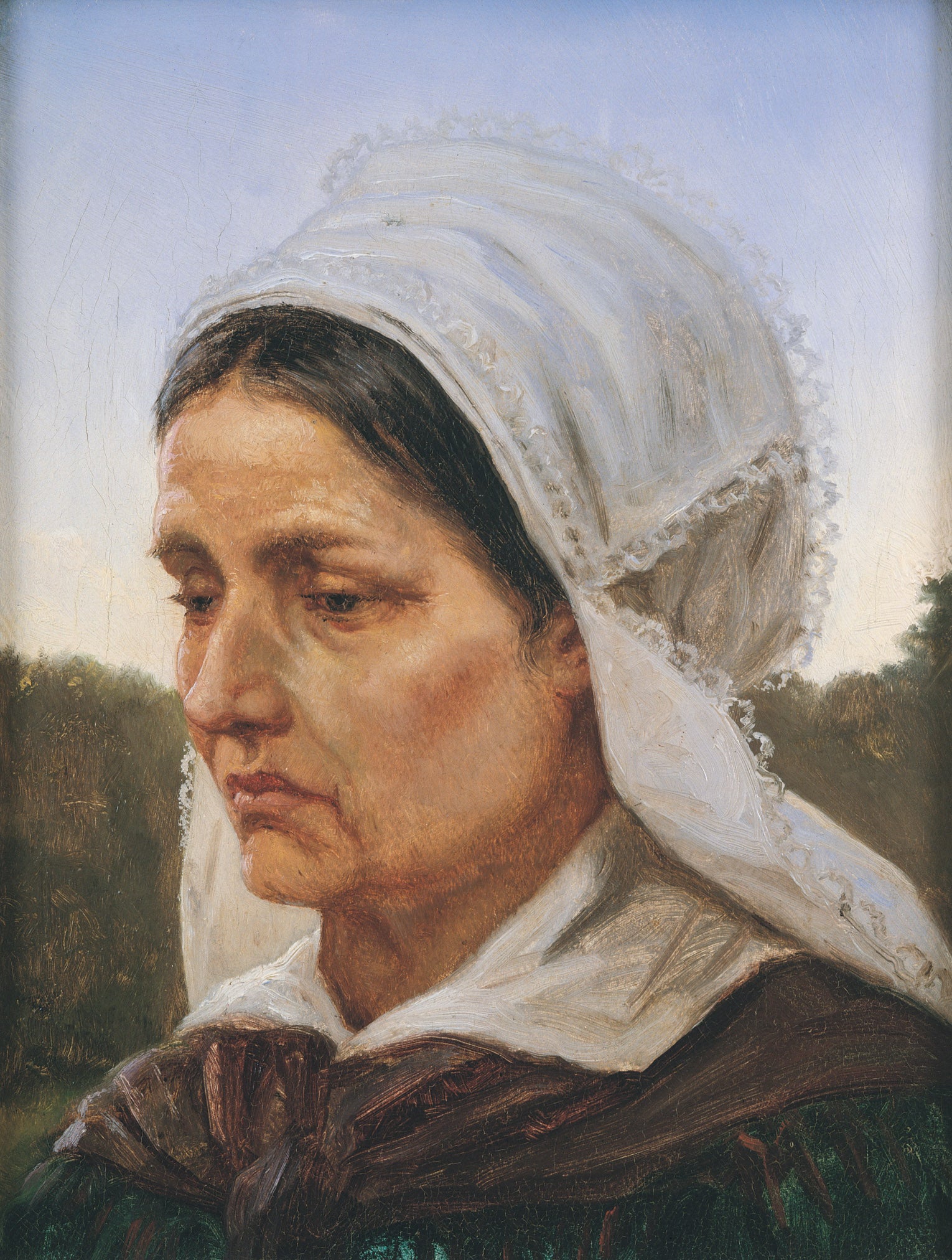 Studium kobiety z Arildsläge w Szwecji w stroju świątecznym - Peder Severin Krøyer