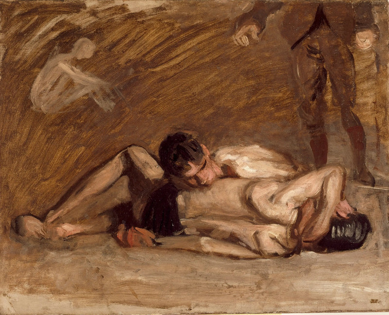 Zapaśnicy - Thomas Eakins