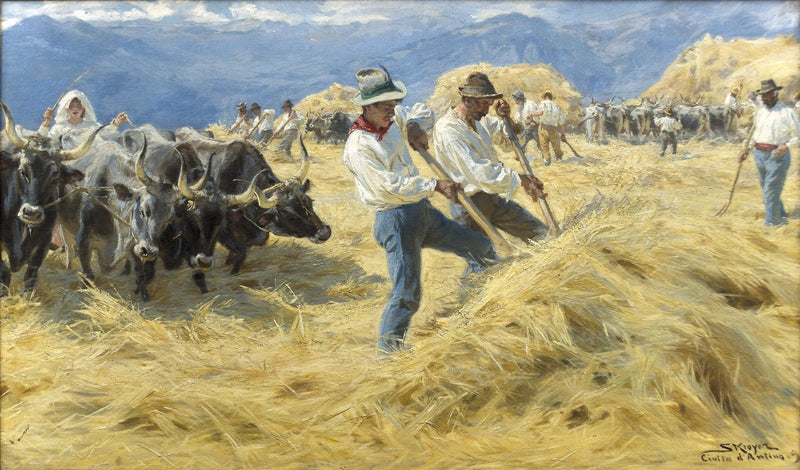 Żniwa w Abruzji. Cività d'Antino - Peder Severin Krøyer