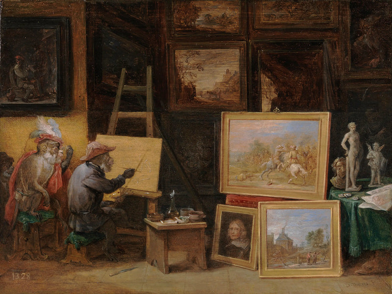 Małpa malarz - David Teniers Młodszy