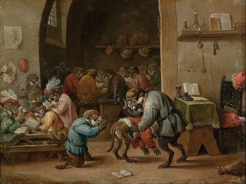Szkoła Małp - David Teniers Młodszy
