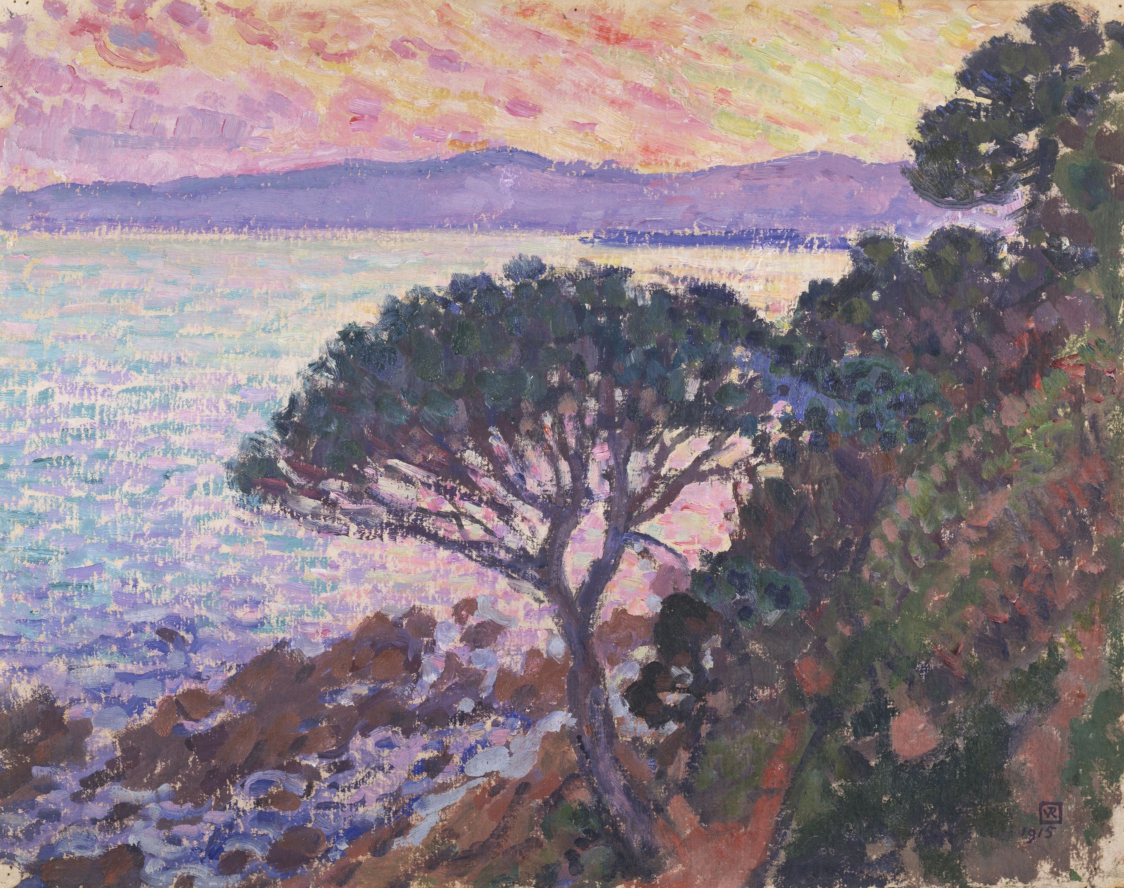 Pin parasol au bord de la mer - Théo van Rysselberghe - Alpha Reproduction