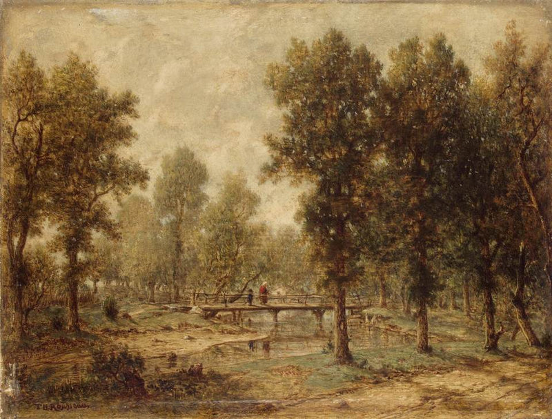 Paysage avec un pont - Théodore Rousseau