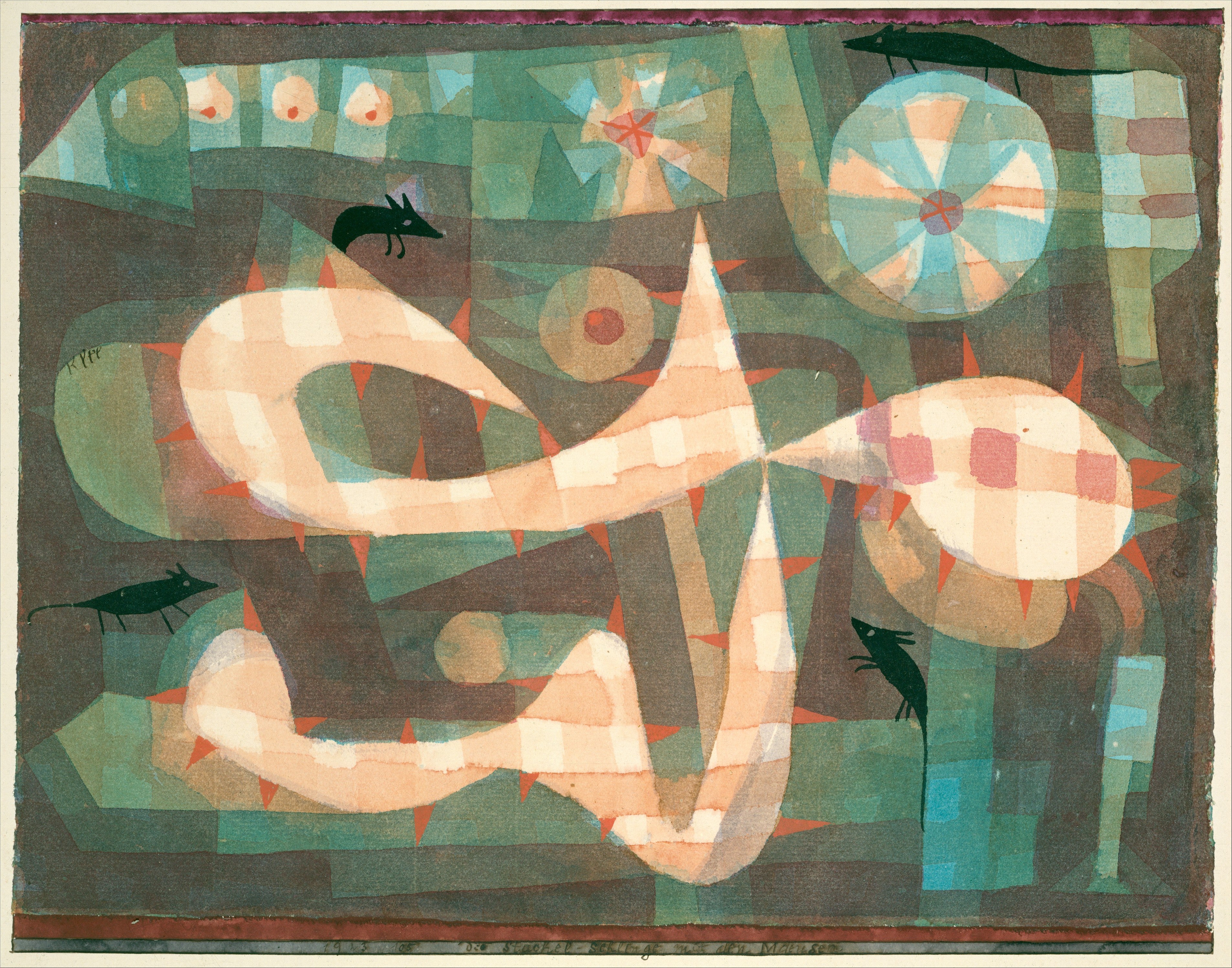 Drut kolczasty z myszami - Paul Klee